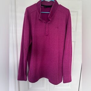 Under Armour Mens Pink 1/4 button up Golf Long Sleeve XXL